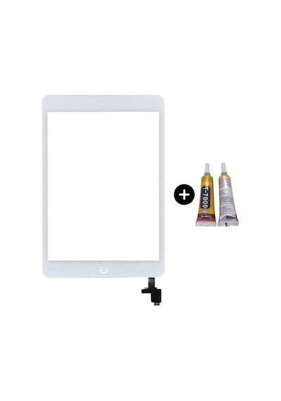 Apple Uyumlu iPad  Mini 2 A1489-a1490-a1491 Hk Home Tuşlu Dokunmatik Beyaz + B7000