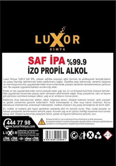 Luxor Kimya %99.9 Başlıklı Saf Ipa 200 ML
