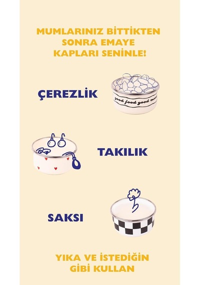 Cupid Çaydanlık Kapağı Yedek Kapak Cupid Emaye Çaydanlık Çok Renkli