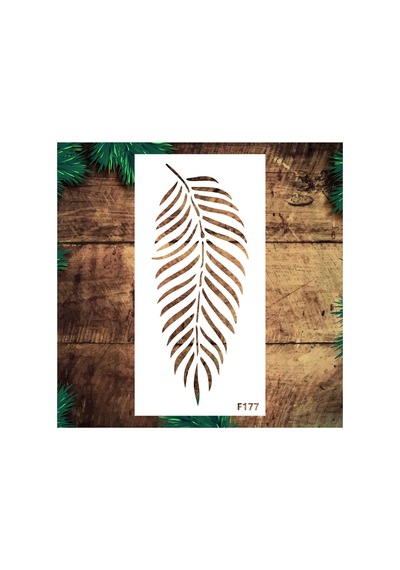 Kk Swords Stencil Tasarım F177 Tropikal Yaprak- Dekoratif Duvar, Fayans Ve Eşya Boyama Şablonları 25x50cm Tybj8p7dıvkf7xc944