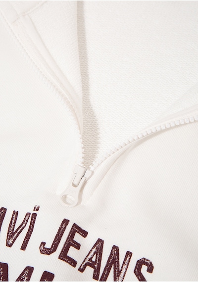 Mavi - Baskılı Yarı Fermuarlı Ekru Sweatshirt 7s10130-70057 Ekru