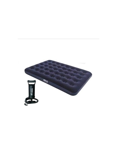Bestway 67002 Çift Kişilik Şişme Yatak + El Pompası Set Lacivert