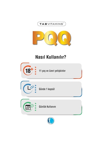 Tabvitamins Pqq Pirolokinolin Kinon 20 Miligram 30 Kapsül