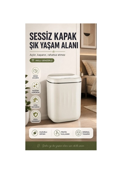 20 Litre Hacim Sensörlü Çöp Kutusu Hareket Algılayan Çok Renkli