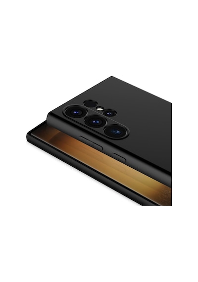 Samsung Uyumlu S25 Ultra Kılıf Silikon Lansman Ve Esnek Siyah Siyah