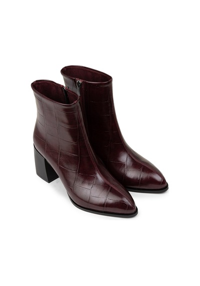 Deery Kadın Bordo Fermuarlı Bot - K0945zbrdc01 Bordo