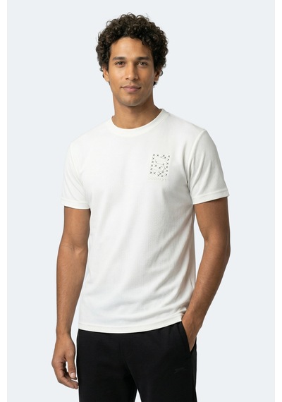 Slazenger Zegna Erkek Beyaz Tişört
