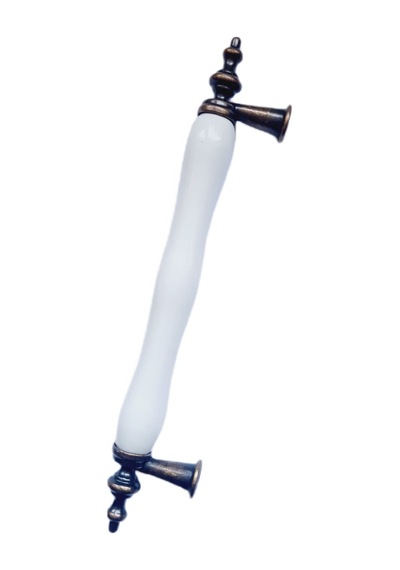 Beyaz Porselen Kulp Antik Ayak Kübra 128 Mm / 5 Adet Antik