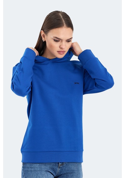 Slazenger Kathy In Kadın Kapüşonlu Saks Mavi Sweatshirt Saks Mavi