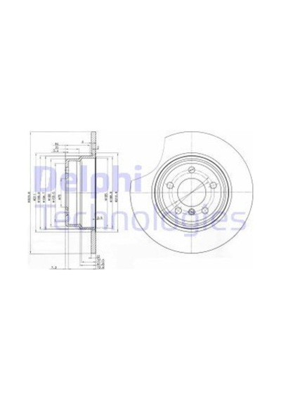 DELPHI BG3629 FREN DİSKİ ARKA BMW X5 E53 00-