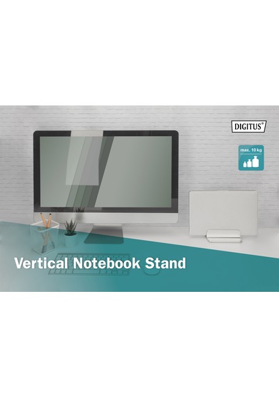 Dikey Notebook Standı, Alüminyum Gümüş