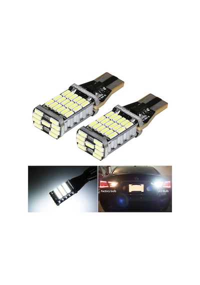 Meyzone T10 T15 Park Ampul 45 Led Geri Vites Plaka Ampul Güçlü Beyaz Işık