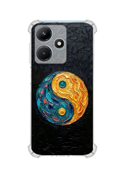Printify Infinix Hot 30i İle Uyumlu Şeffaf Silikon Kılıf Uv Baskılı Esnek Tpu Kapak Denge No5