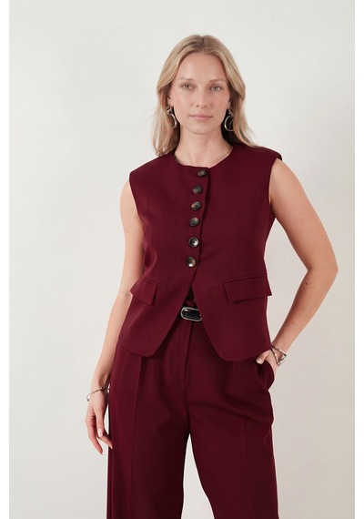 Lela Bayan Yelek 6521194 Bordo Bordo