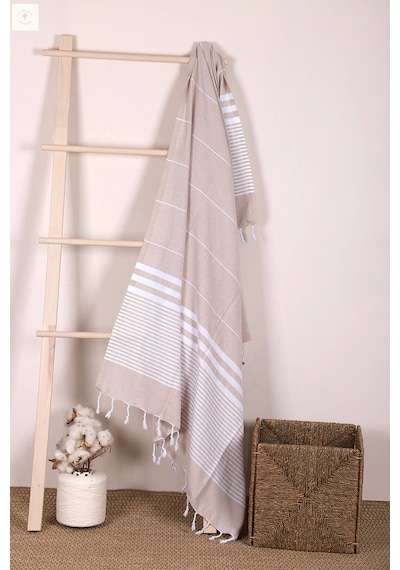 Çizgili %100 Pamuk Soft Peştemal Banyo Plaj Havlusu 100x180 Cm 001