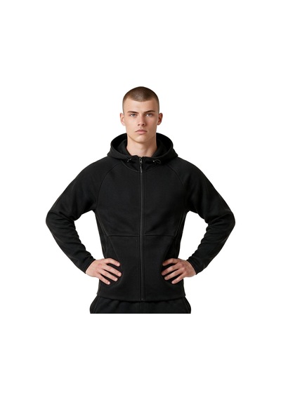 Sportive Atren Zip Erkek Siyah Günlük Stil Sweatshirt 26ke0001-syh