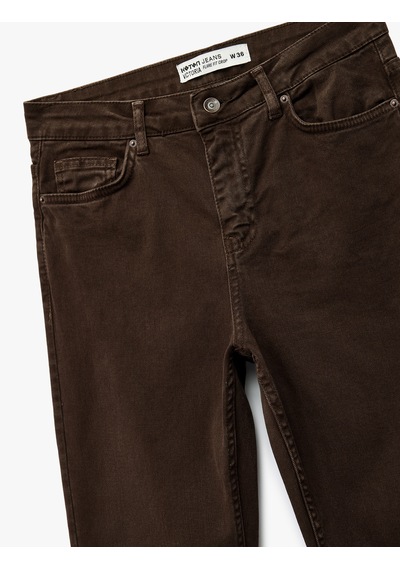 Koton Pamuklu Dar Kalıp Düğmeli Cepli İspanyol Paça Crop Jean Pantolon - Kick Flare Jeans Koyu Kahverengi 6wal40036mw Koyu Kahve Koton Pamuklu Dar Kalıp Düğmeli Cepli İspanyol Paça Crop Jean Pantolon - Kick Flare Jeans Koyu Kahverengi 6wal40036mw Koyu Kahve