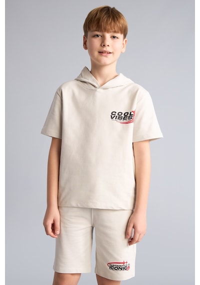 Defacto Sweatshirt Kumaşı 2li Takım Erkek Çocuk H0327a826smgr503 Gri-gr503