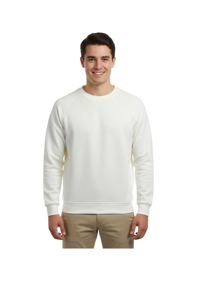 Raymons Erkek Spor Reklam Kol Sweatshirt Regular Fit Bgl-st04951 Ekru