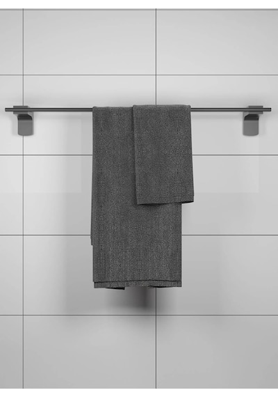 Siyah Lux 5 Li Banyo Set Wc Kağıtlık,bornozluk,uzun Havluluk Mat Siyah
