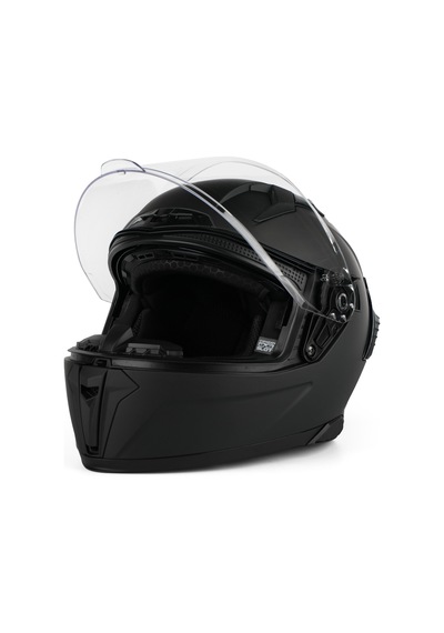 Caspiano Homer Full-face Led Işıklı Matt Black Motosiklet Kaskı Ece-r 22.06 Sertifikalı Mat Siyah