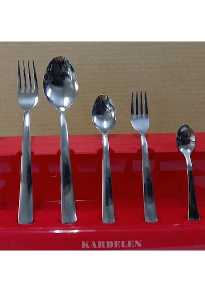 Kardelen 6 Kişilik 30 Parça Zümrüt Model Kaşık Çatal Set
