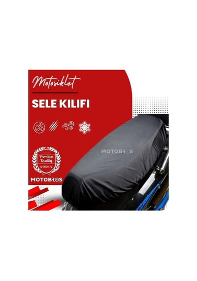 Motobros Vespa Primavera 150 Uyumlu Motosiklet Siyah Sele Kılıfı, Su Geçirmez Kumaş