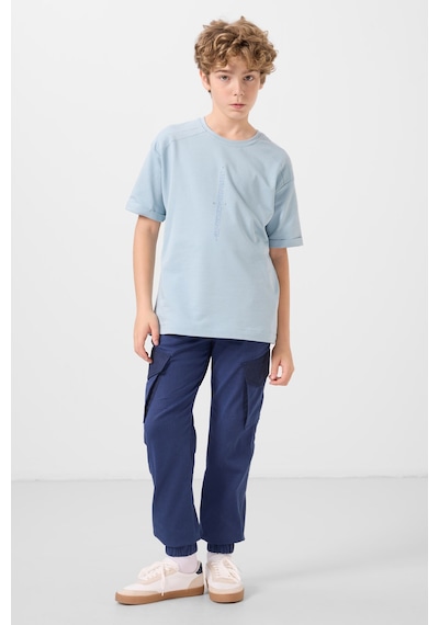 Tommy Life Parlament Standart Fit Dokuma Hafif Esnek Chino Erkek Çocuk Pantolon - 11271 Parlament