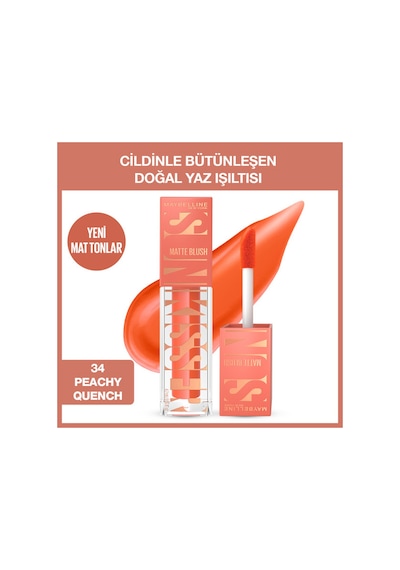 Maybelline New York Sunkisser Likit Allık 34 Peachy Quench