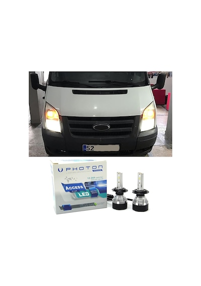 Ford Transit Led Xenon Uzun + Kısa Far Ampulü H4 Access Yeni Seri Beyaz 1994-2012