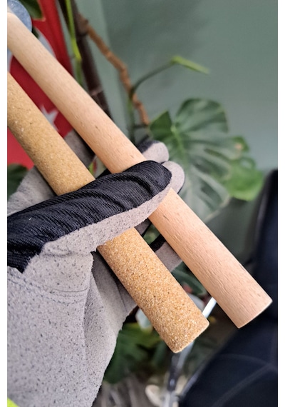 Vixpet Doğal Ahşap Papağan Tünek & Pedikür Kumlu Tünek – Ayak Bakımı ve Tüneme İçin | 25 cm - 18 mm