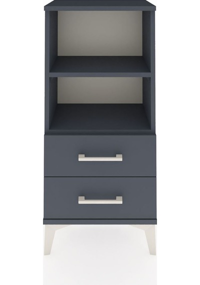 Arges Komodin 2 Raflı 2 Çekmeceli 44x30x96 Antrasit-antrasit Antrasit