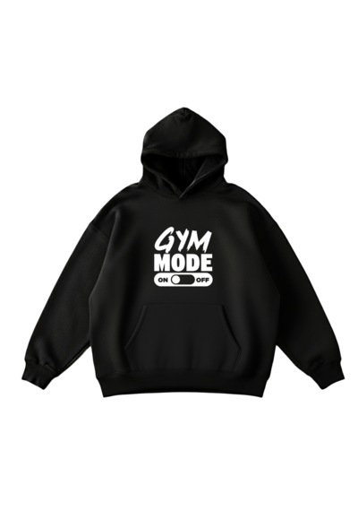 Machi Makiteks Gym Mode On/off Baskılı Siyah Kapüşonlu Sweatshirt - Unisex Oversize Fitness Spor Salonu İçin Hoodie Machi Makiteks Gym Mode On/off Baskılı Siyah Kapüşonlu Sweatshirt - Unisex Oversize Fitness Spor Salonu İçin Hoodie