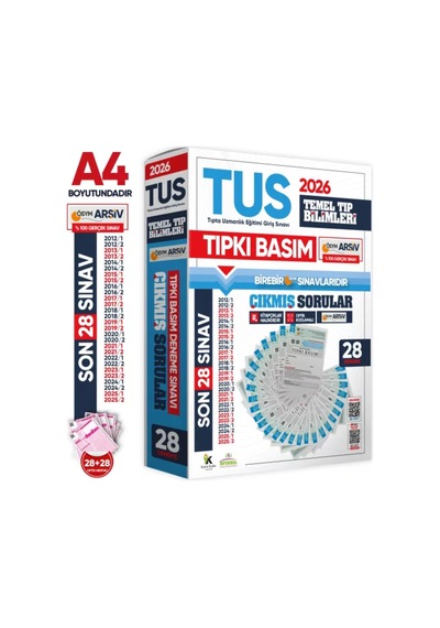 2026 Tus Temel Tıp Bilimleri ÖSYM Çıkmış Soru Tıpkı Basım Son 14 Yıl 28li Deneme Kitapçığı