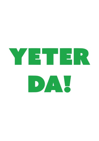 Yeter Da Araba Sticker 17x17 Cm Yeşil