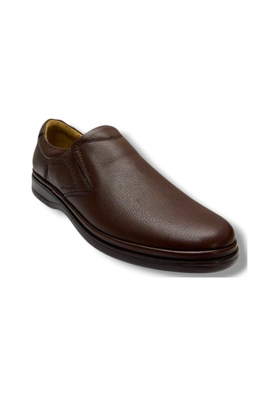 Selef 9142-26 Hakiki Deri Anatomik Comfort Lastikli Erkek Ayakkabı Kahverengi