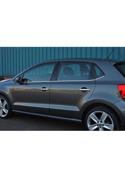 Vw Volkswagen Polo 6r Uyumlu Hb Cam Çıtası 6 Parça 2009-2017 Paslanmaz Krom