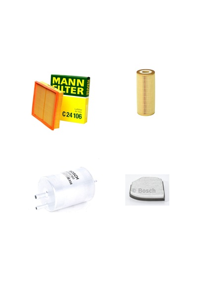 Filtre Bakım Seti Mercedes Slk 200 Kompressor R170 1998-2003 Hava + Yağ F + Yakıt F. + Polen Bosch