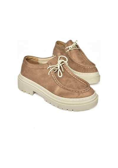 Fox Shoes R294783002 Vizon Süet Kadın Ayakkabı 001