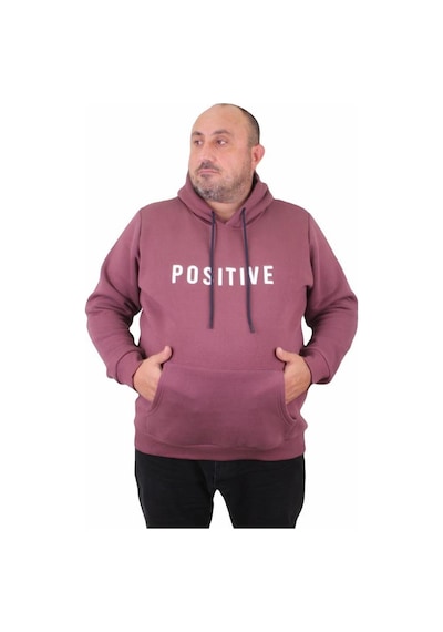 Starbattal Erkek Büyük Beden Kapuşonlu Sweat Positive 23211 Eflatun-Eflatun