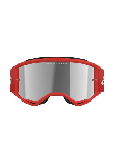 Alpinestars Vision 3 Wordmark Goggle Kross Gözlüğü Kırmızı Gümüş