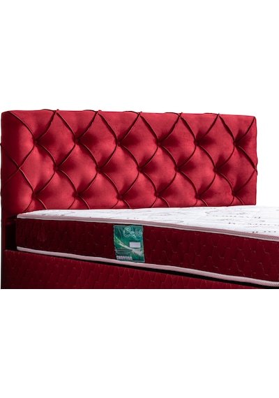 Setaymobilya Baza, Vita Çift Kişilik Bordo Baza + Başlık + Comfort Yatak