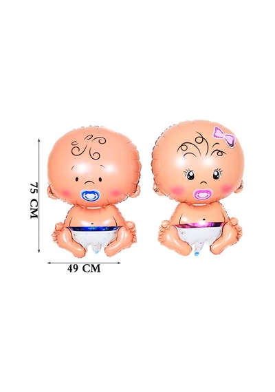 Cinsiyet Belirleme Partisi Kız Mı Erkek Mi Boy Or Girl Mavi Erkek Bebek Ve Pembe Kız Bebek Balon Renkli
