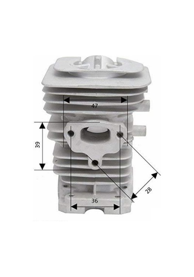 Husqvarna 136 / 137 Testere Nikasil Silindir Piston Seti 38 Mm