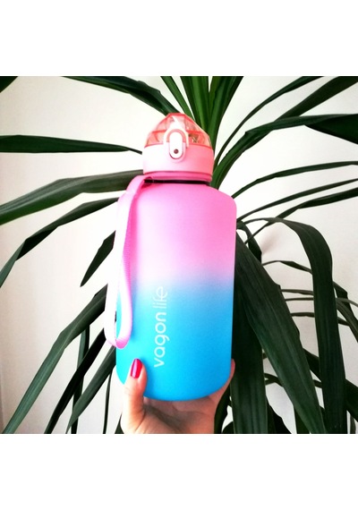 2 Litre Pembe Kapaklı Life Motivasyonlu Tritan Spor Salonu Şişes 2 Litre Pembe Kapaklı Life Motivasyonlu Tritan Spor Salonu Şişes