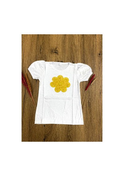 Çlm Store Kız Çocuk Papatya Desenli Likralı Penye Sarı Sarı