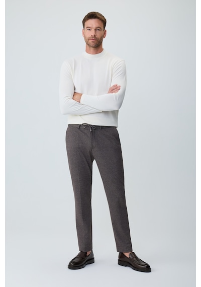 Morven Erkek Kahve Örme Trend Çizgili Slim Fit Pantolon 26ks003007400 Kahve
