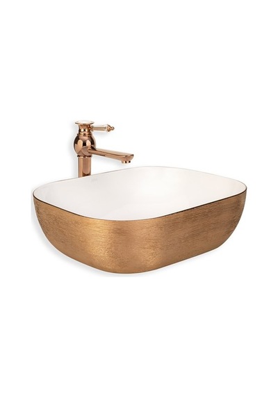 Lena E-5003R Tezgah Üstü Porselen Lavabo