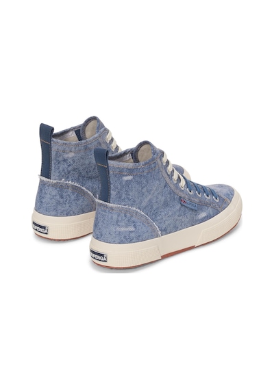Superga 2573 Cotton Denim Destroyed Unisex Beyaz Bilekli Sneaker Beyaz-144