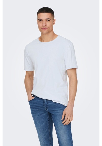 Only & Sons Erkek Onsbenne Bisiklet Yaka T-Shirt 22017822 A.Mavi Açık Mavi